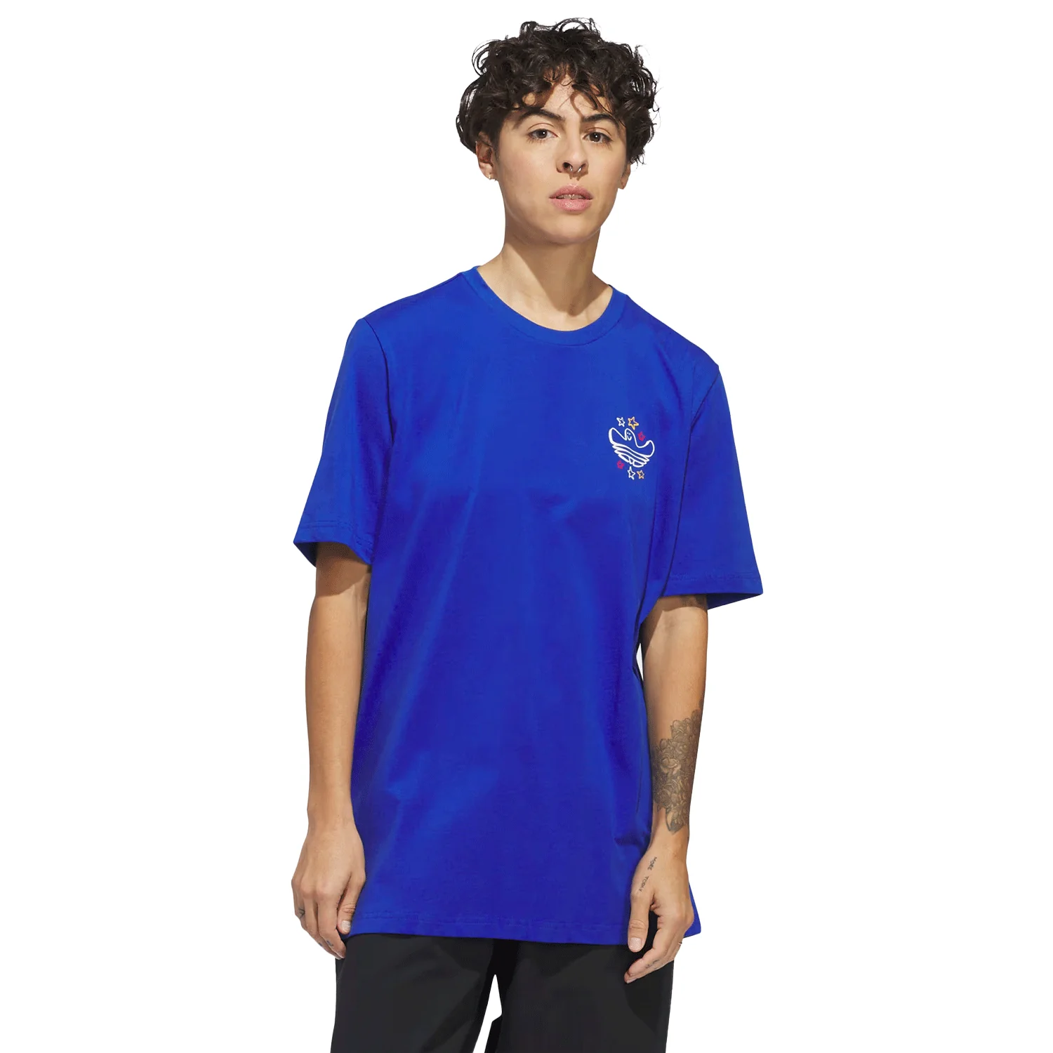 Adidas Men's Shmoofoil All Star S/S T Shirt Royal Blue/Multicolour