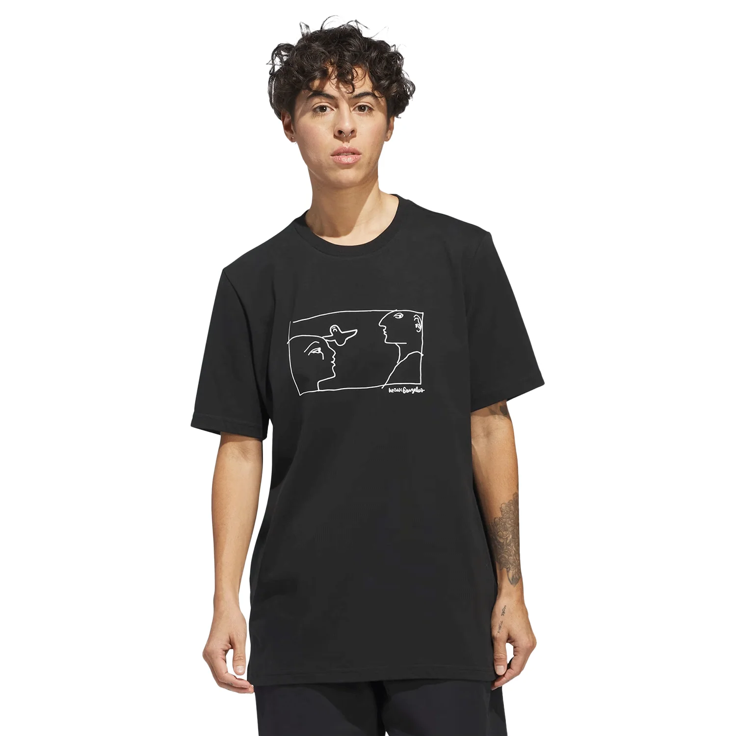 Adidas Men's Shmoofoil Not Eazy S/S T Shirt Black/White