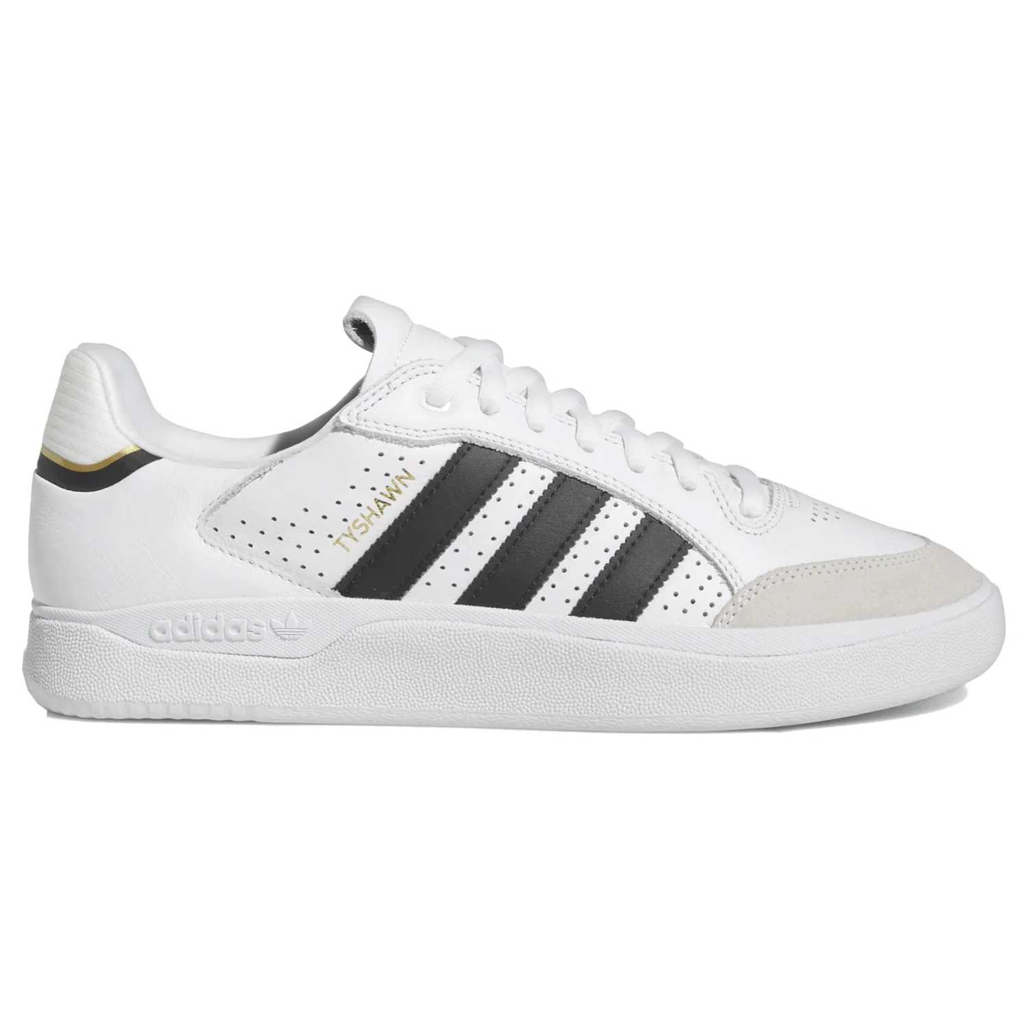 Adidas Men's Tyshawn Low Shoes Cloud White/Core Black/Gold Metallic