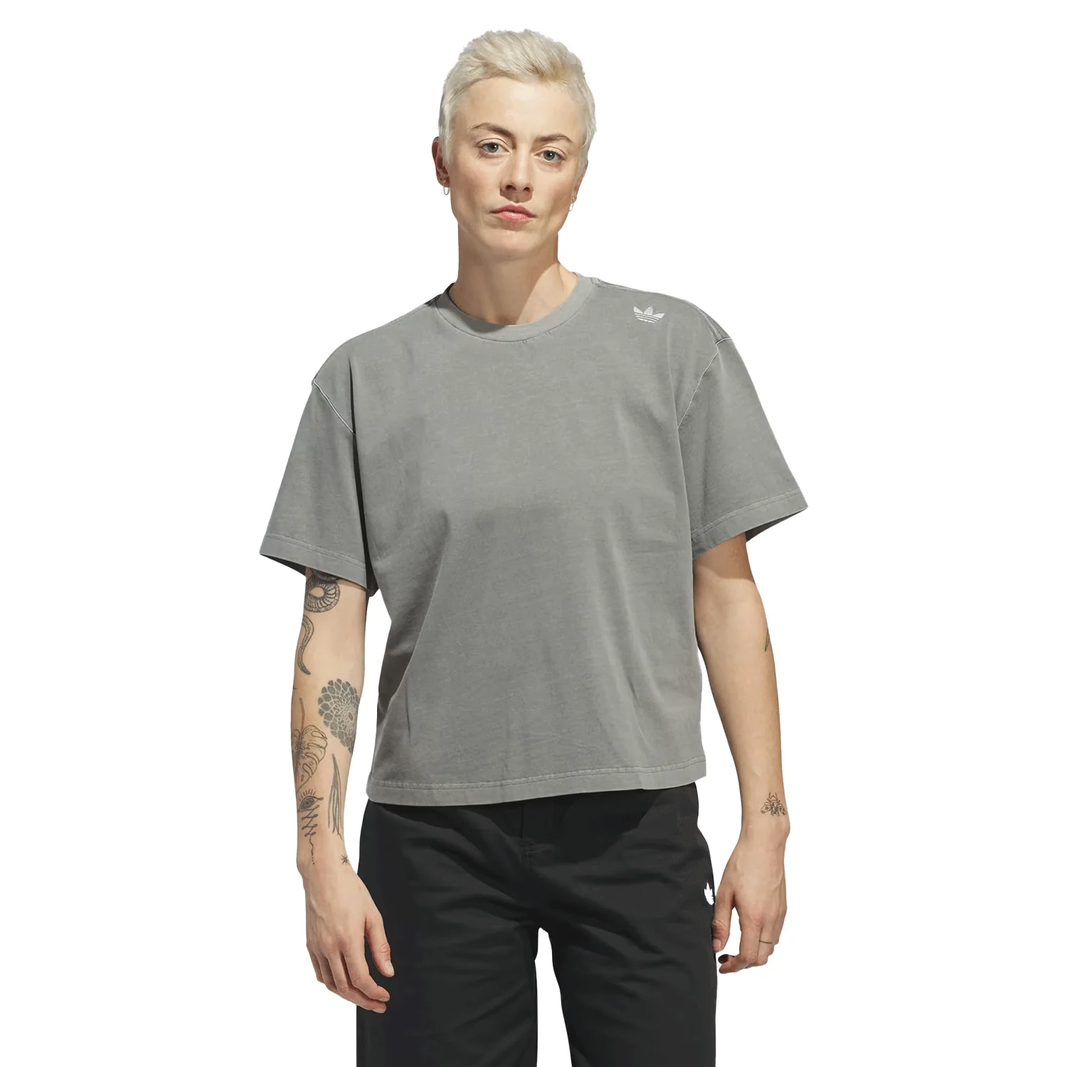 Adidas Women's Skate T Shirt Grey