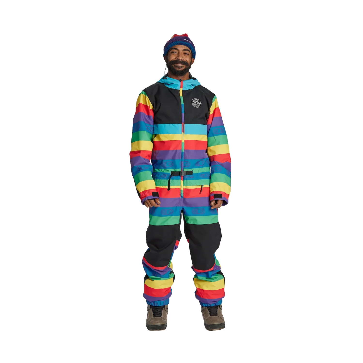 Airblaster Men's Kook One Piece Suit 2024 Rainbow Stripe