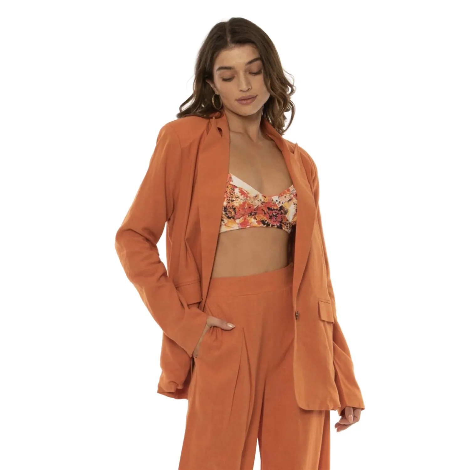 Amuse Society Women's Sunset Woven Jacket Sweet Tea