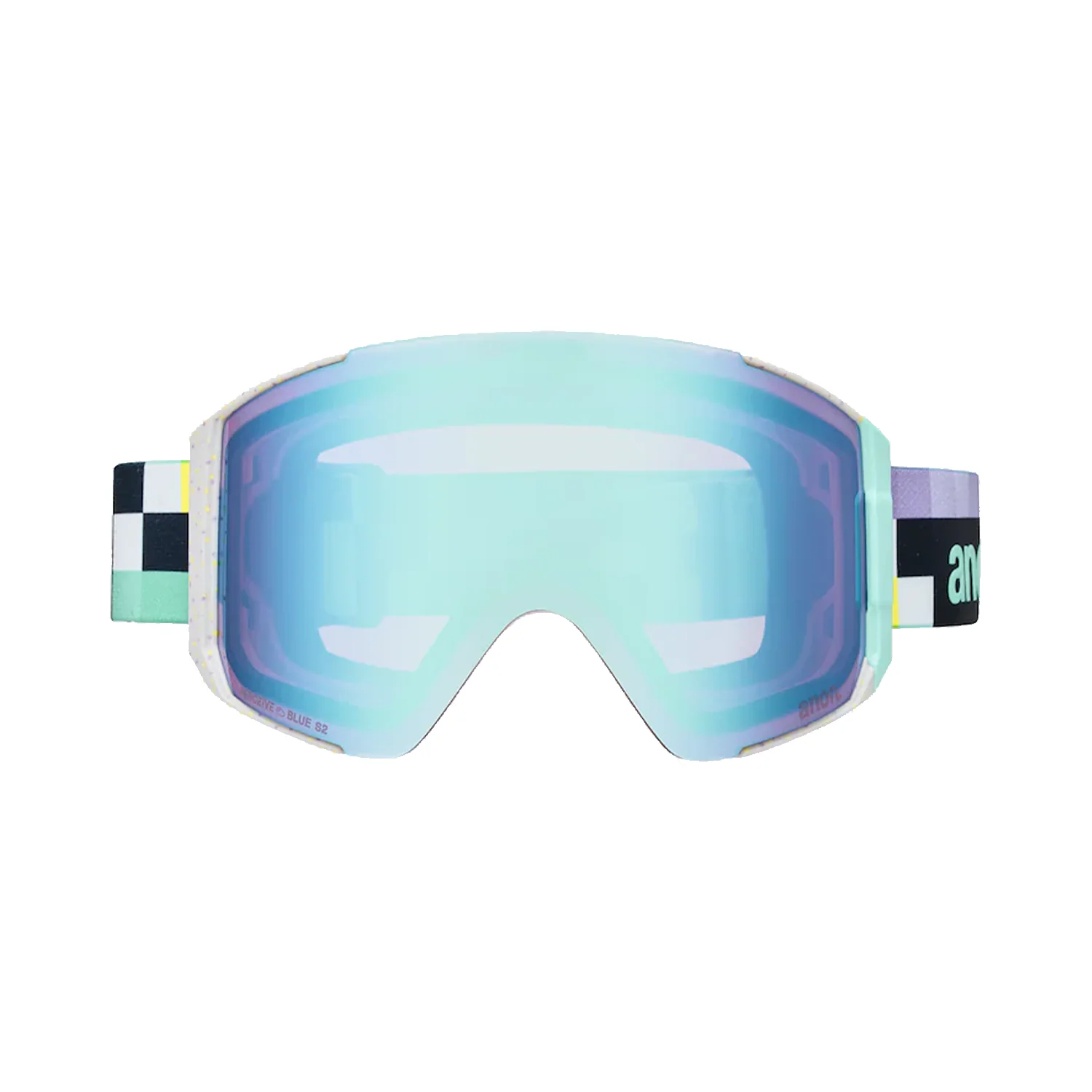 Anon Sync Low Bridge Fit Goggles Pixel/Perceive Variable Blue + Perceive Cloudy Pink