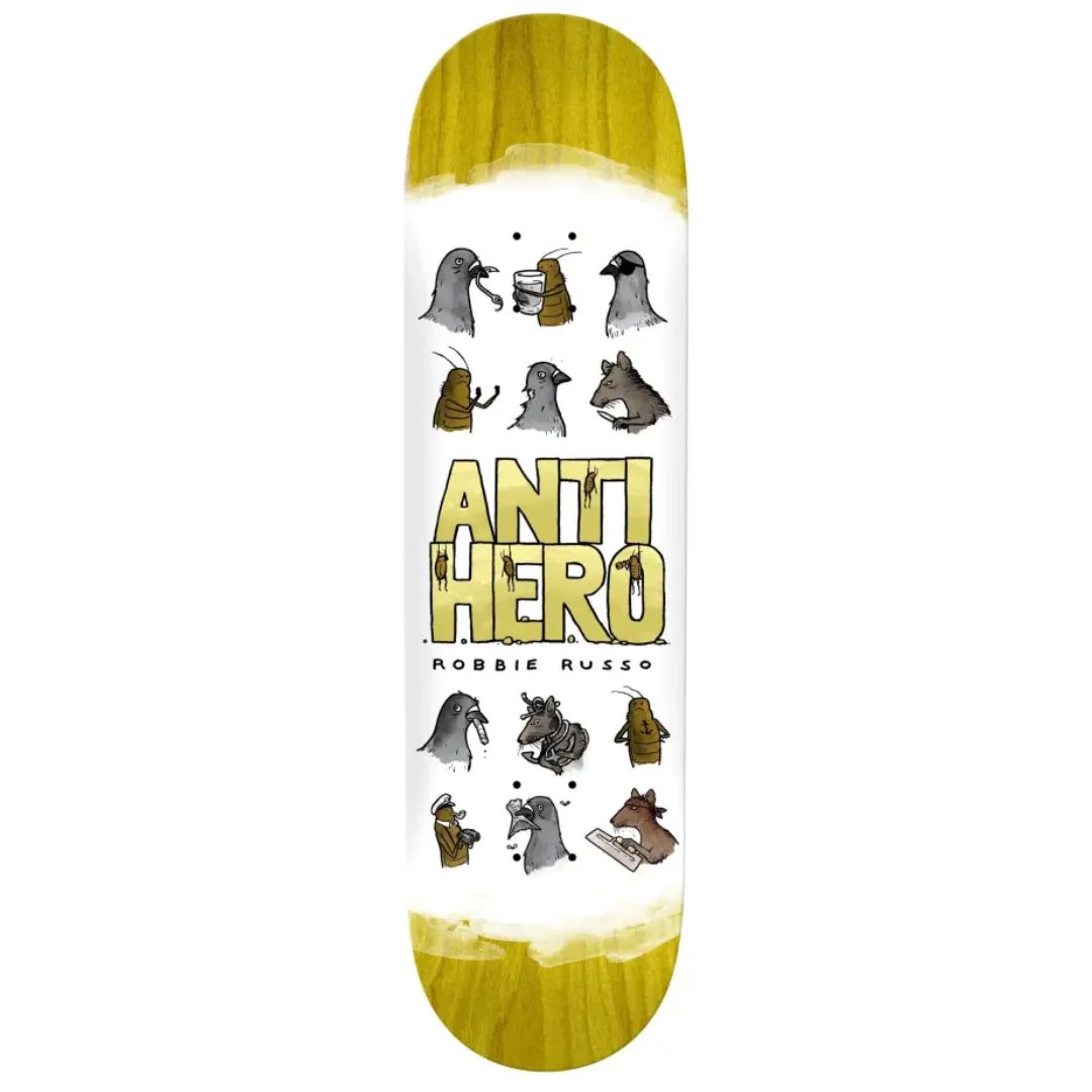 Antihero Usual Suspects Skate Deck Russo White 8.25"