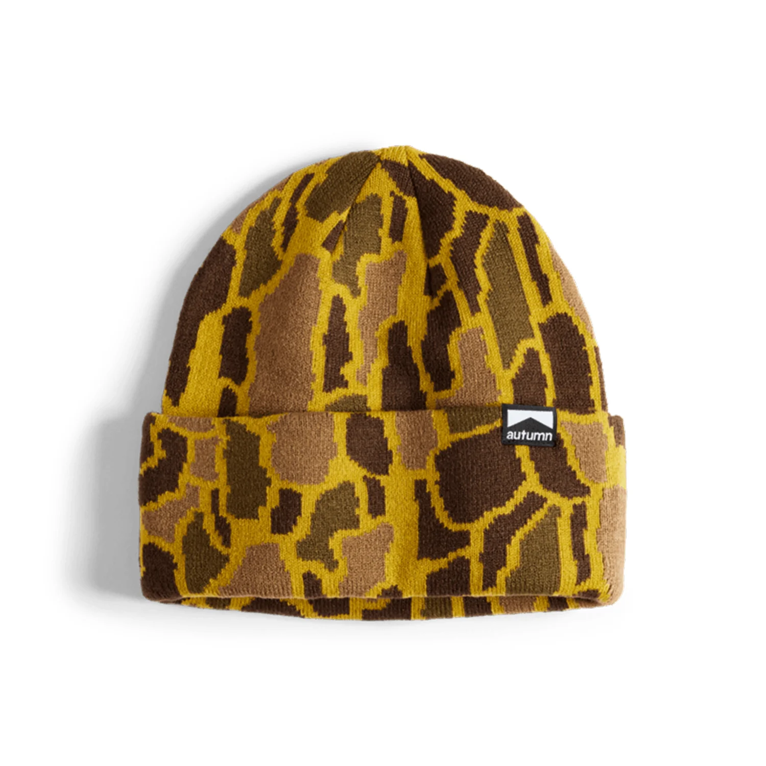 Autumn Treebark Beanie Olive Ochre