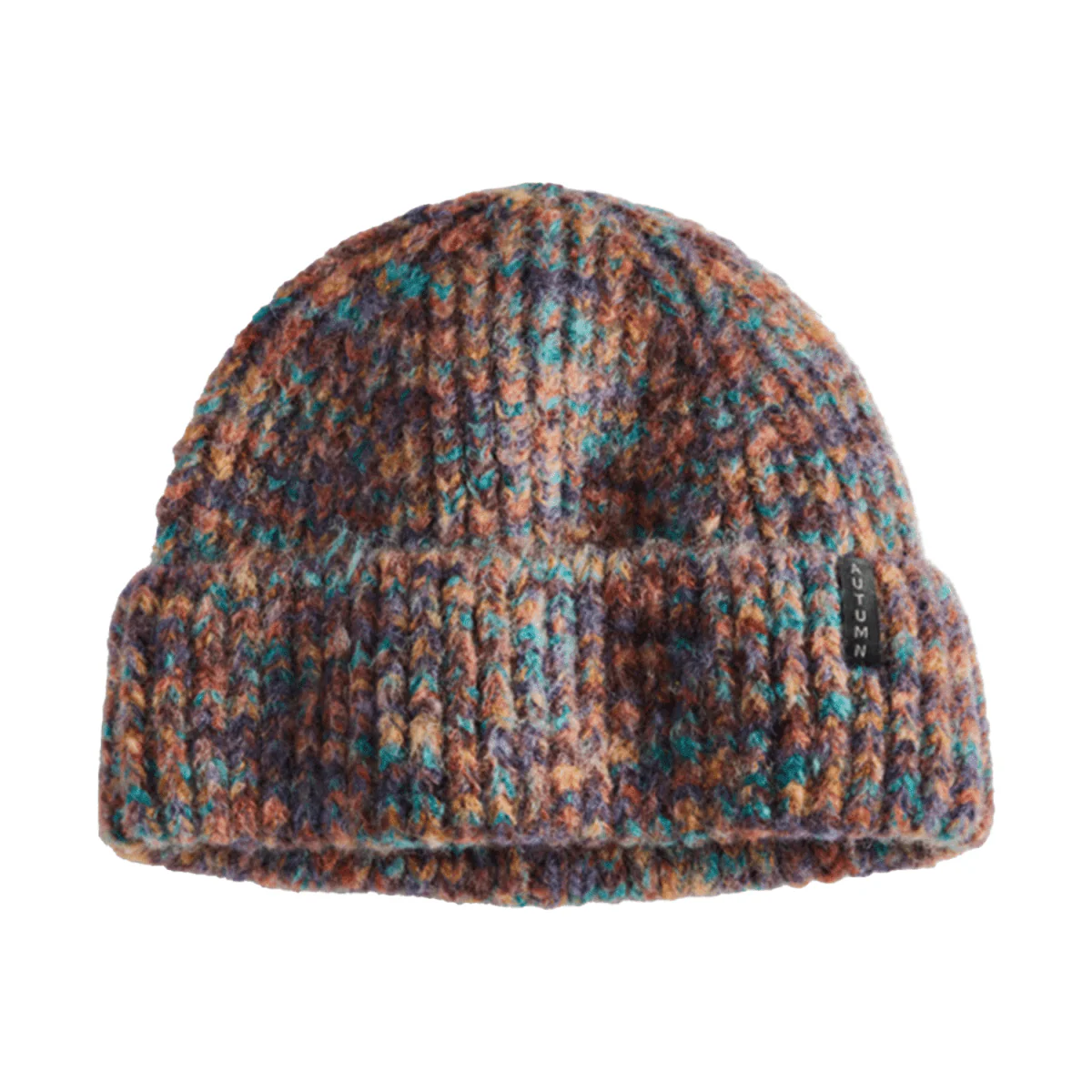 Autumn Wool Marble Knit Beanie Eggplant