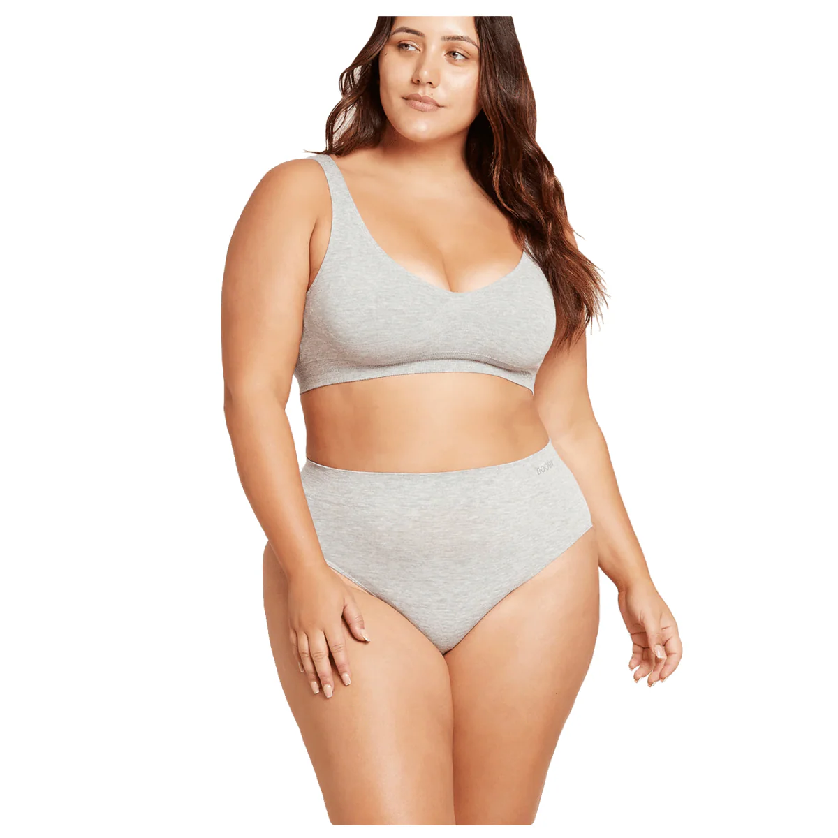 Boody Women's Full Briefs Light Grey Marl