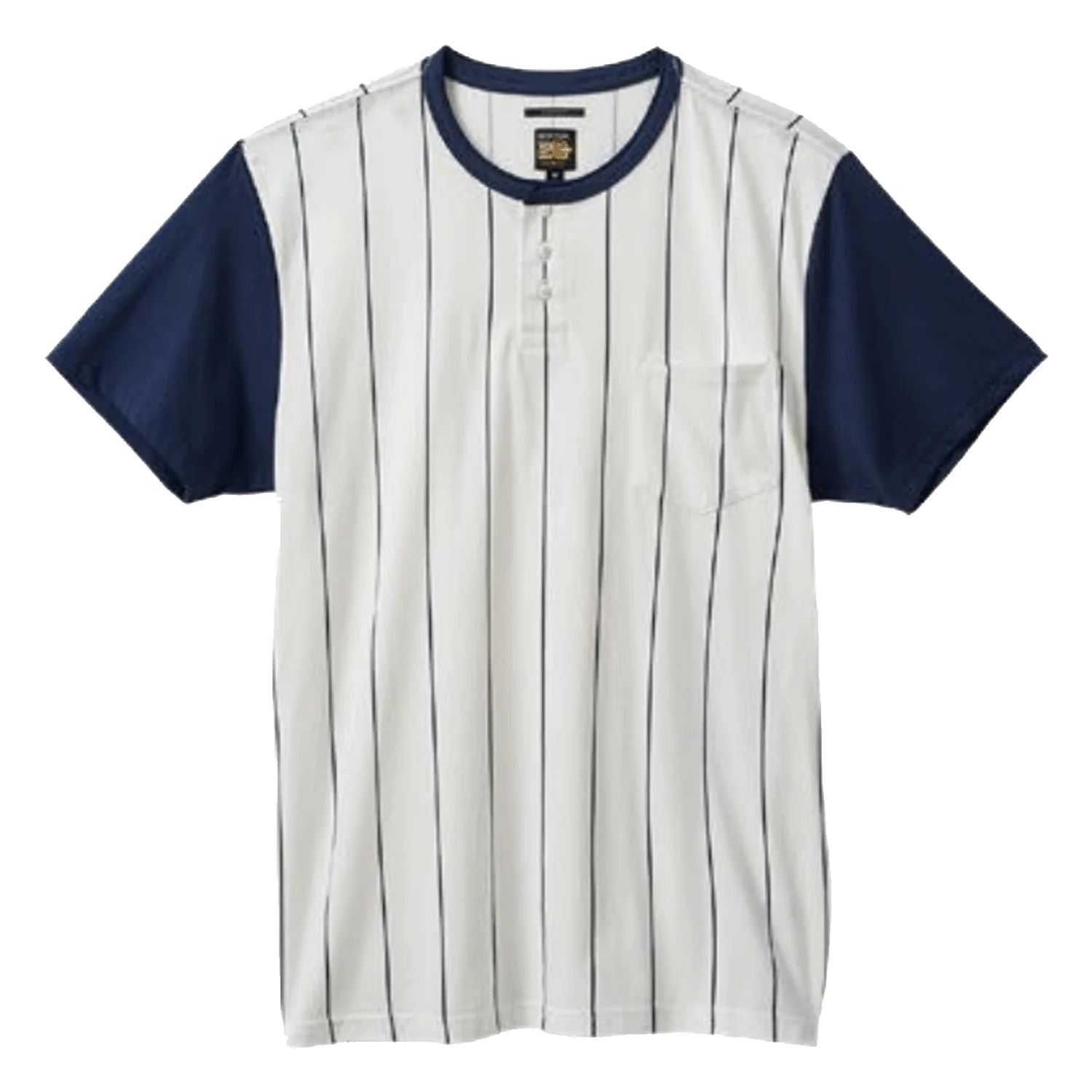 Brixton Men's 20th Anniversary Detroit Pocket T Shirt Off White/Washed Navy