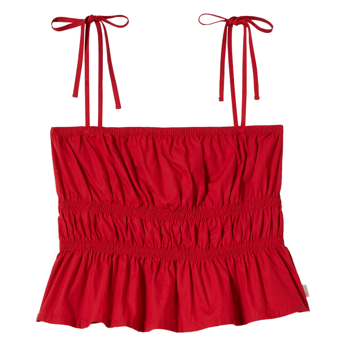 Brixton Women's Eden Smocked Top Crimson