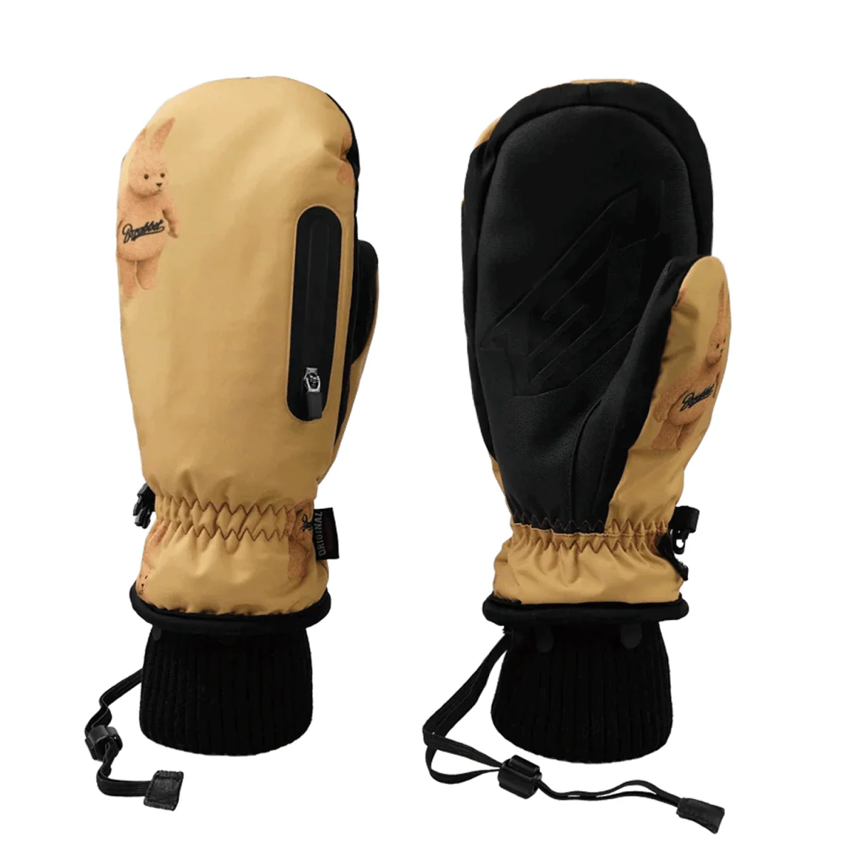 Bsrabbit 3D Bearrabbit Zipper Pocket Glove Brown