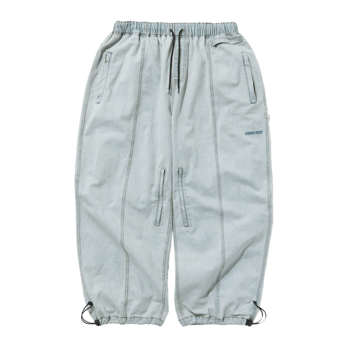 Bsrabbit DSXBS Super Wide Line Ventilation Wax Real Denim Pant 2025 Light Blue