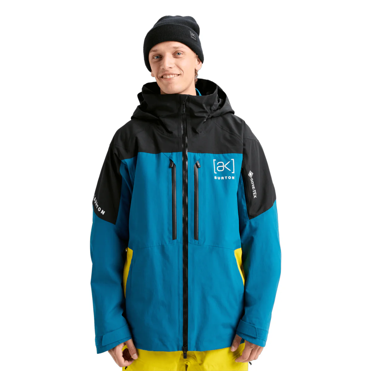 Burton Men's [ak] Swash Gore‑Tex 2L Jacket 2026 True Black/Blue Teal/Atomic Yellow