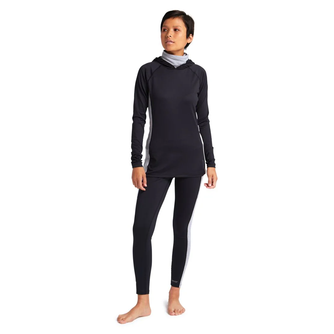 Burton Women's Midweight X Base Layer Pant 2024 True Black/Gray Heather