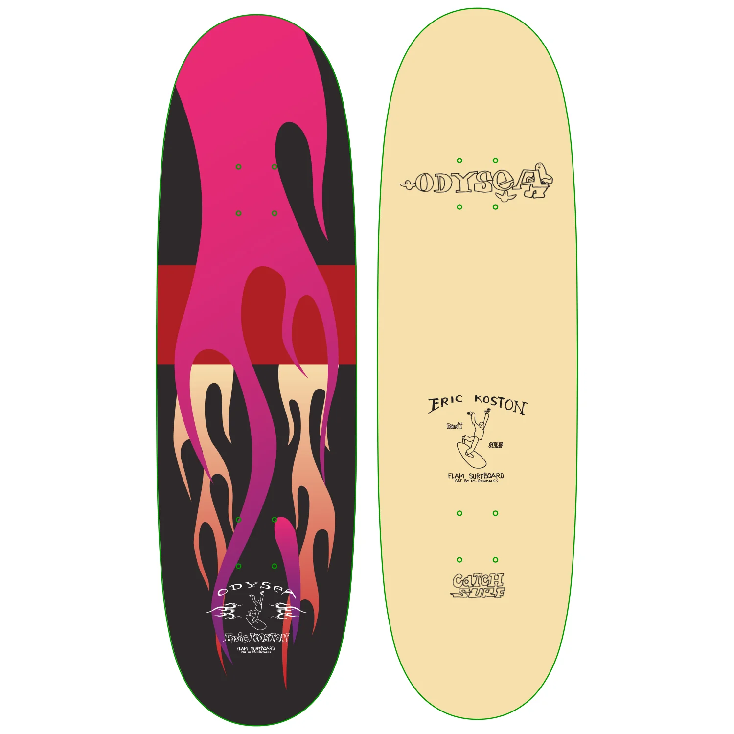 Catch Surf Koston x Gonz Street Log Skate Deck Vanilla  9.0"