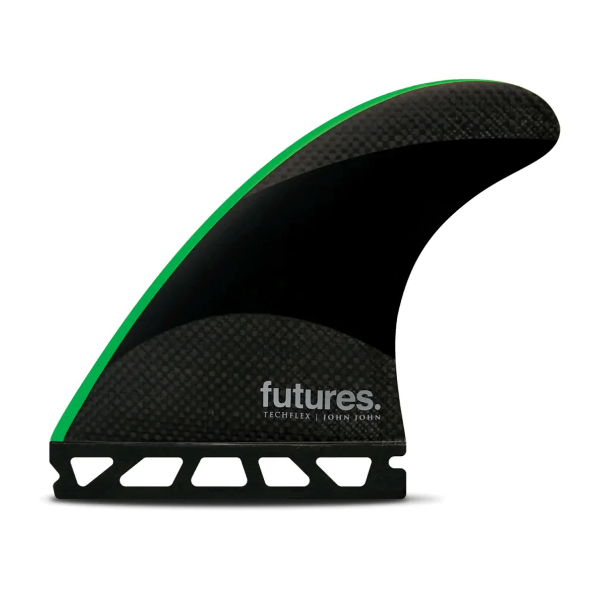 Futures Thruster JJ-2 Techflex Surf Fins Black/Neon Green Medium