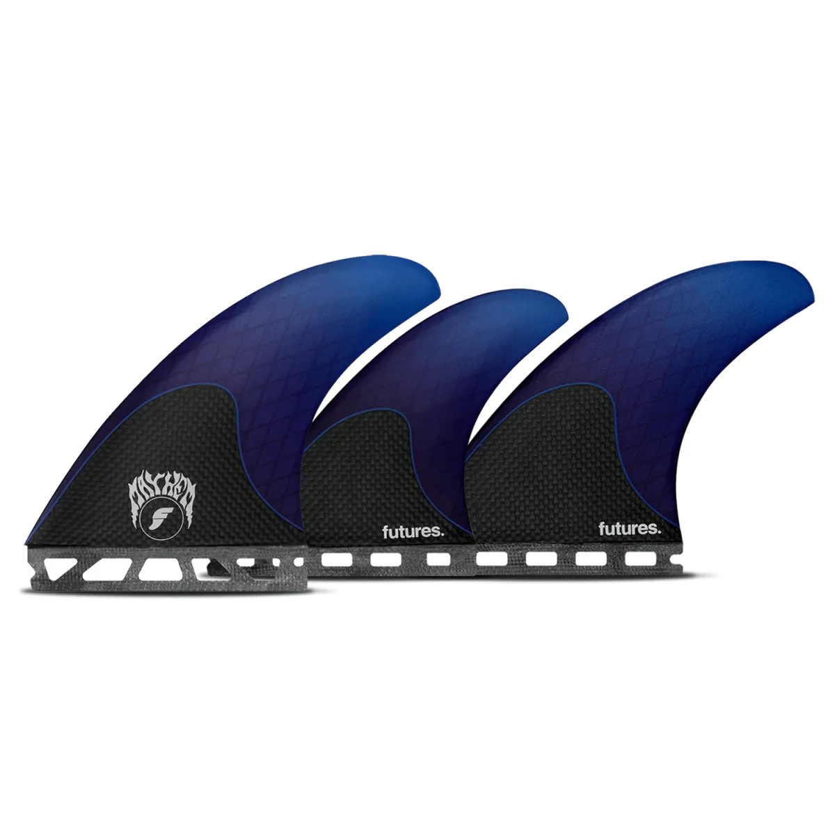 Futures Mayhem 3.0 Honeycomb/Carbon 5 Fin Set Blue Medium