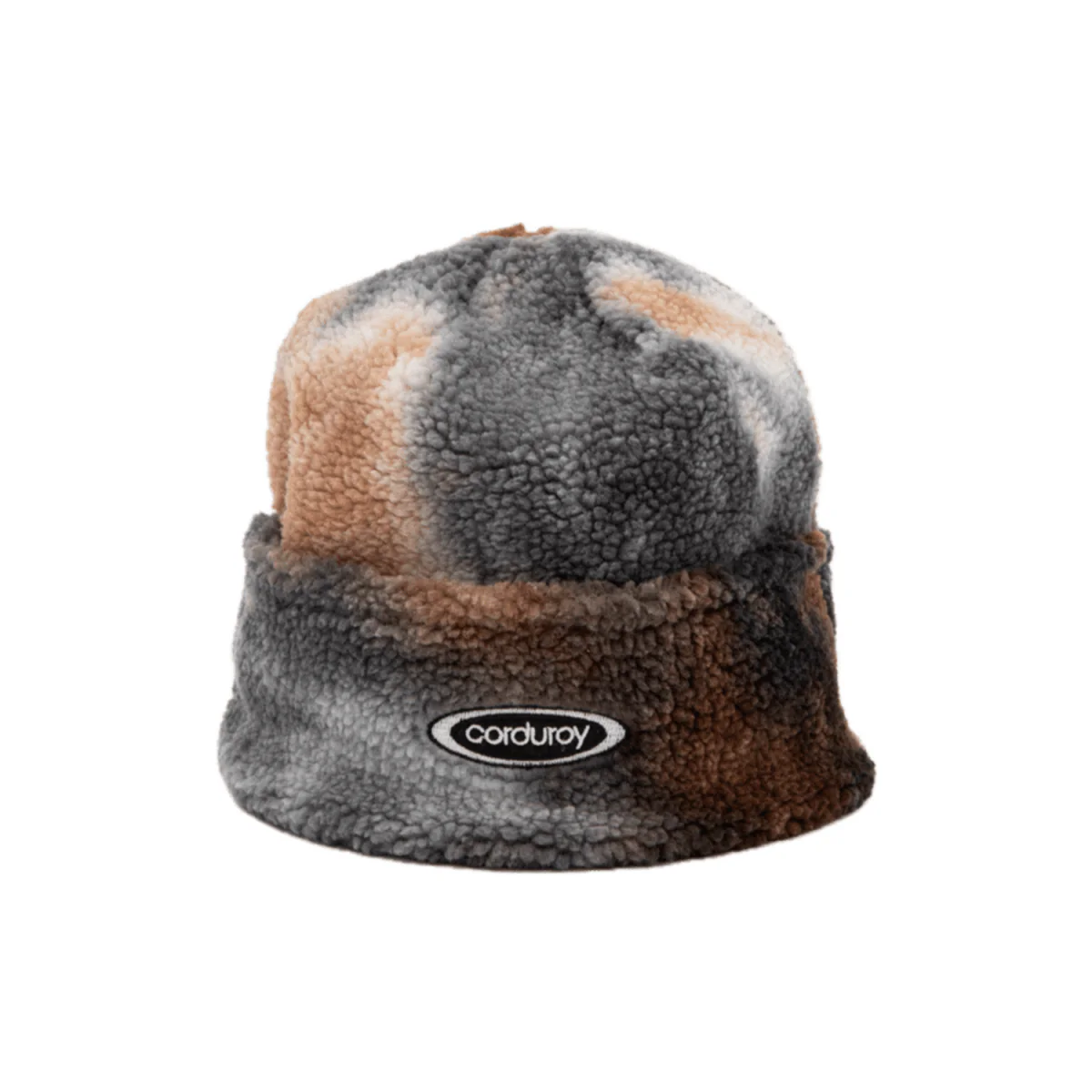 Corduroy Fleece Beanie Brown