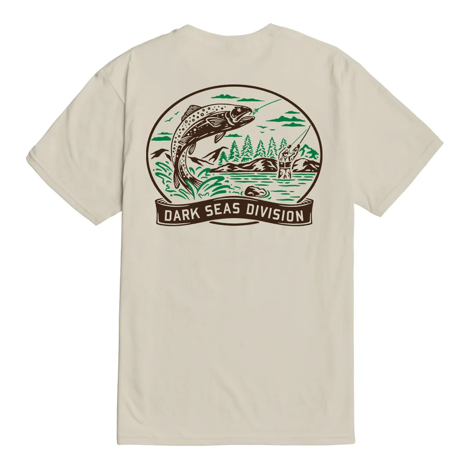 Dark Seas Men's Great Outdoors T Shirt Cream