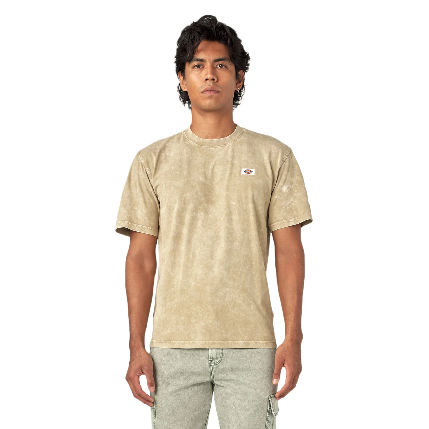 Dickies Men's Newington S/S Tee Overdyed W/Acid Wash Sandstone