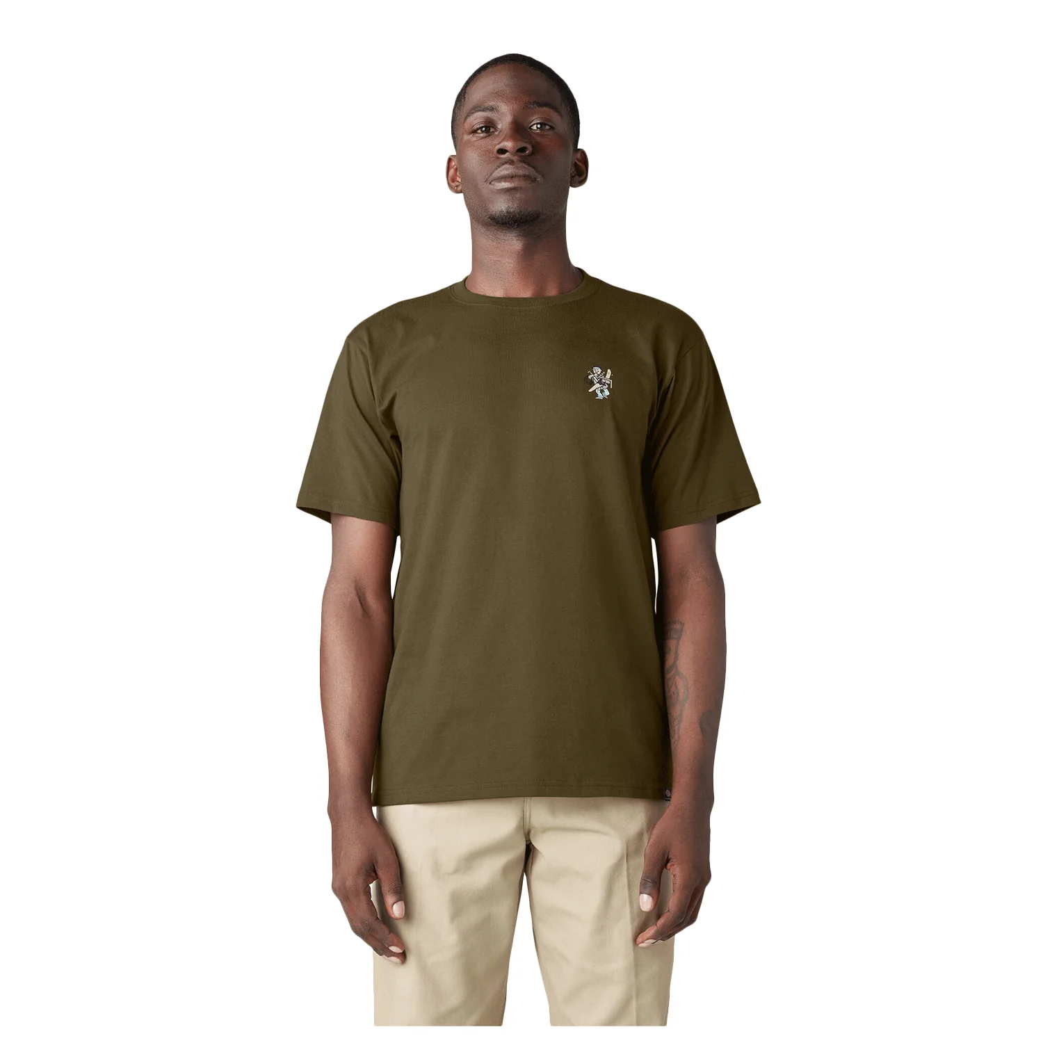 Dickies Men's Skateboarding Graphic T Shirt Dark Olive