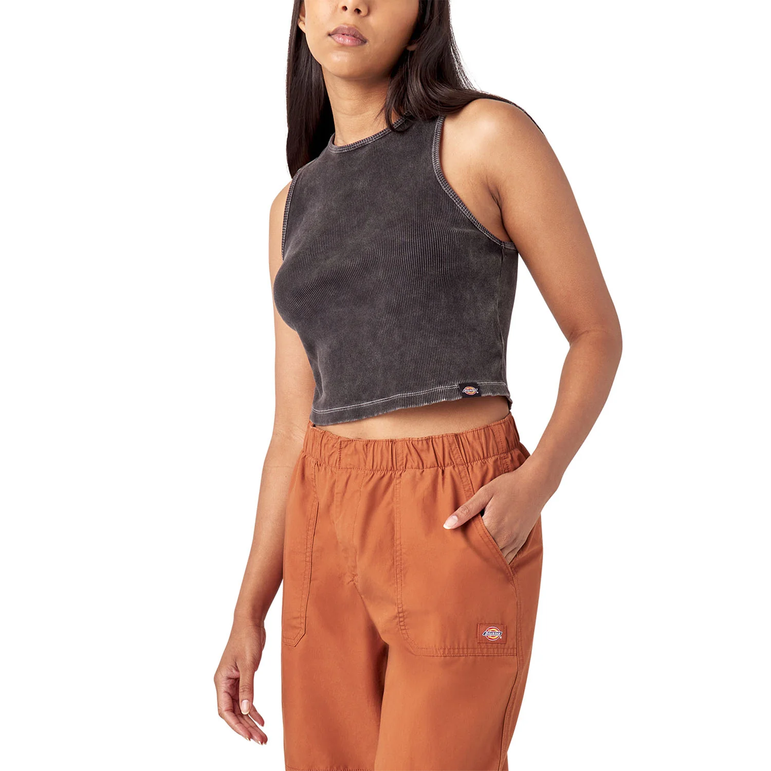 Dickies Women's Newington Tank Top Black Heritage Wash