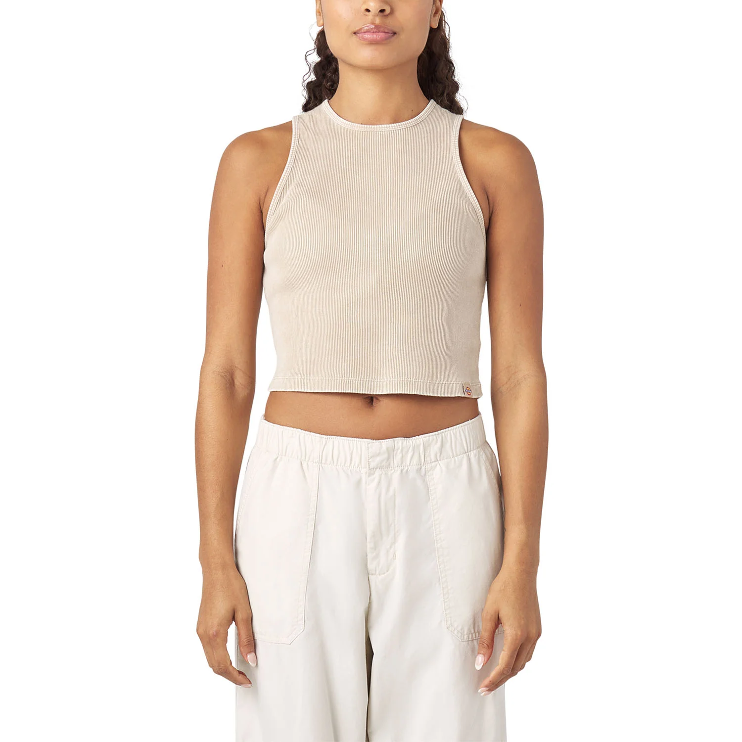Dickies Women's Newington Tank Top Overdyed W/Acid Wash Sandstone