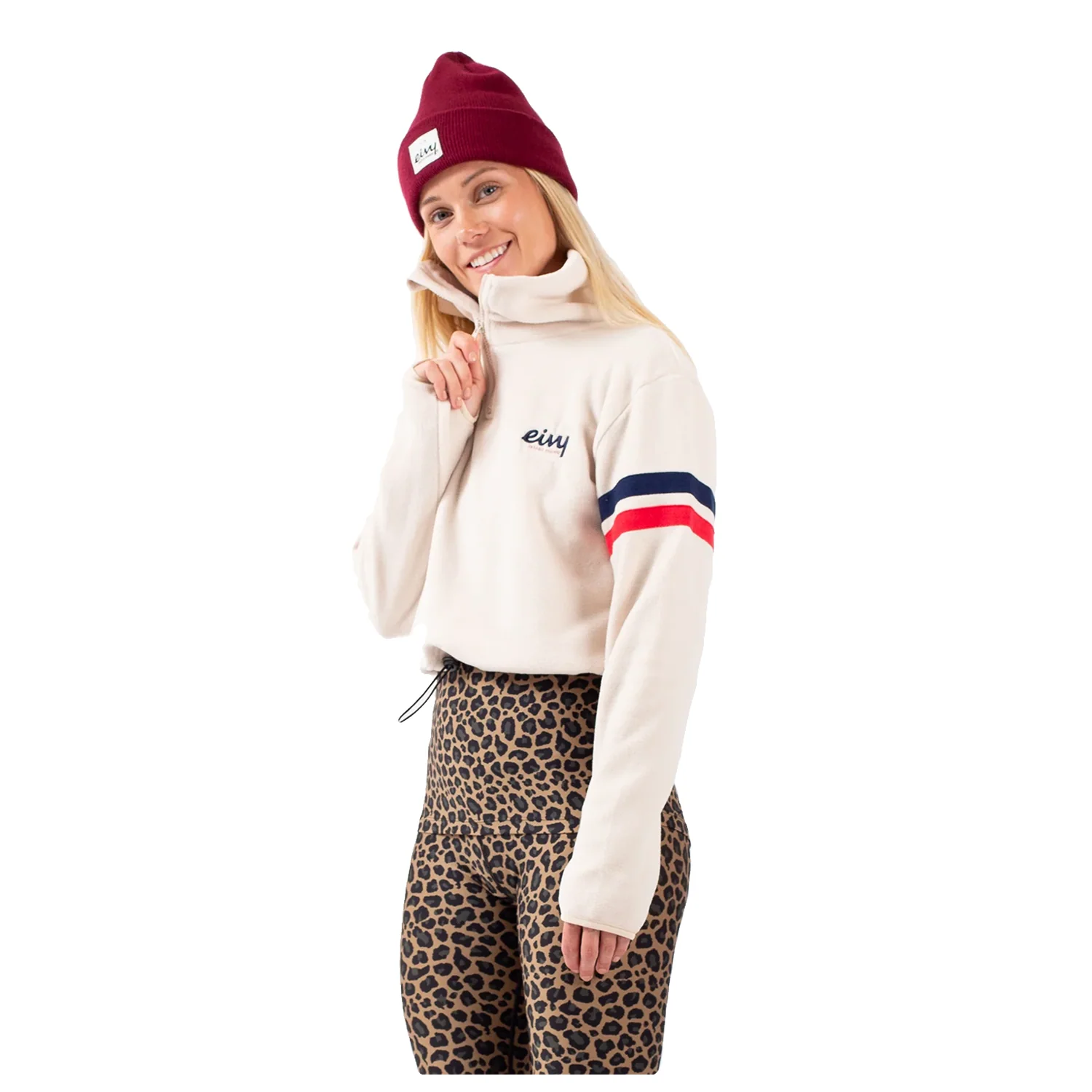 Eivy Women's Peg Zip Cropped Fleece 2024 Off White
