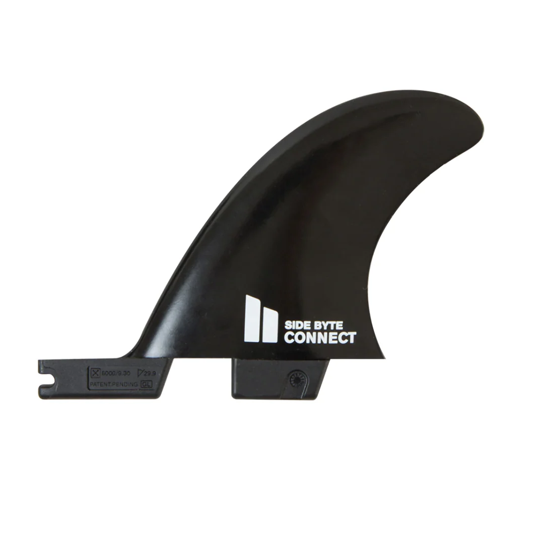 FCS II Connect Glass Flex Quad Rear Side Byte Surf Fins Black