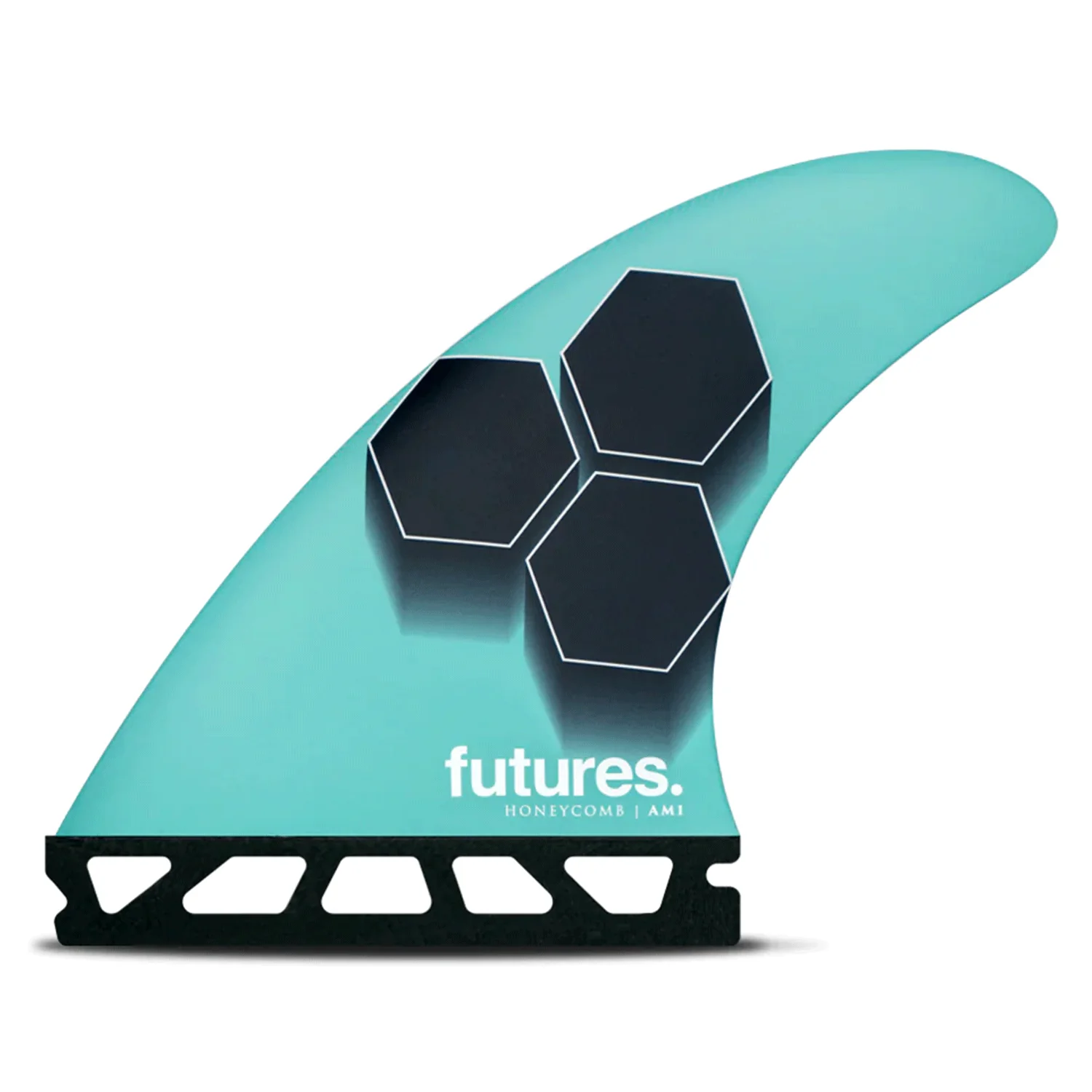 Futures Thruster AM1 Honeycomb Surf Fins Teal/Navy Medium