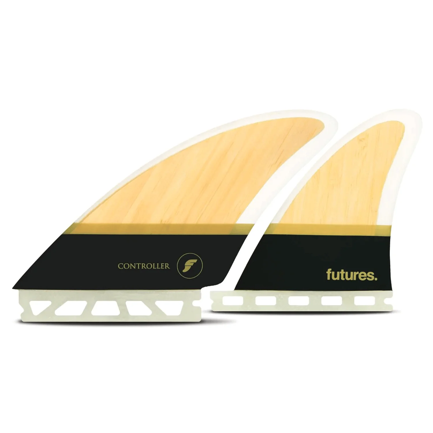 Futures Controller Quad Honeycomb Bamboo/Brown Surf Fins