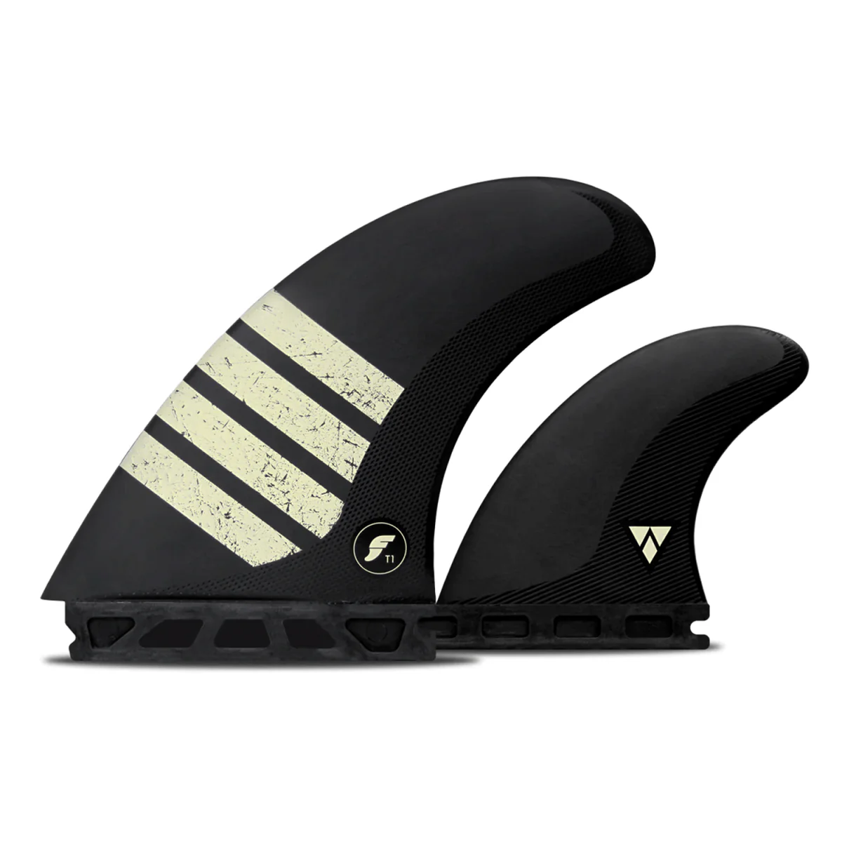 Futures Twin + 1 T1 Alpha Surf Fins Carbon/Tan