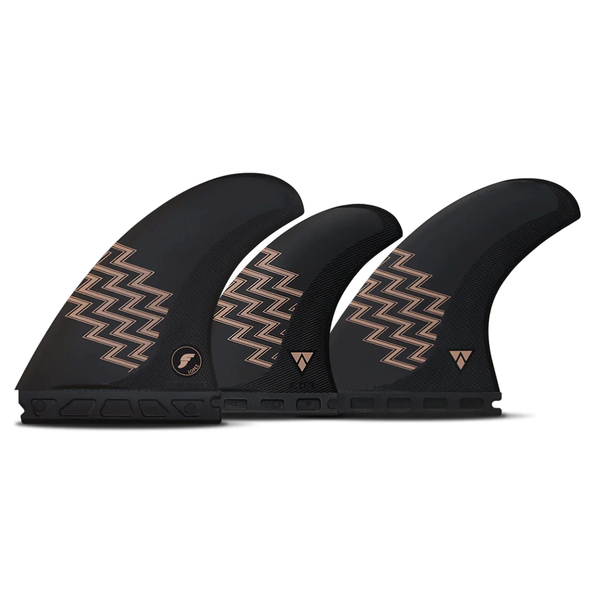 Futures Gerry Lopez Alpha 5 Fin Set Carbon/Sand Large
