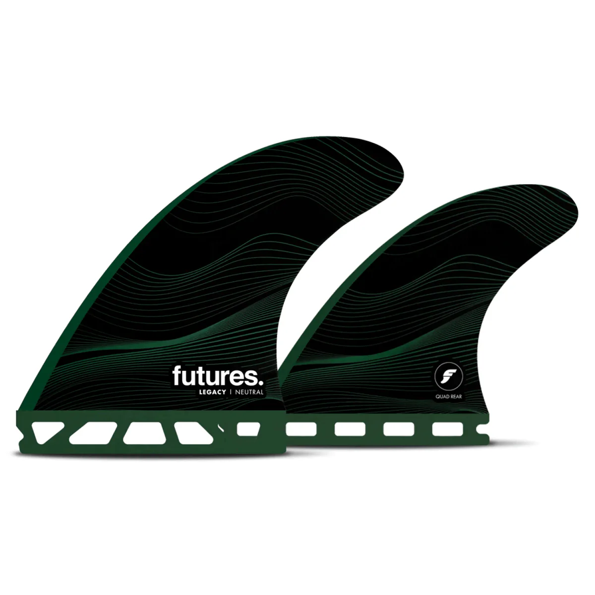 Futures Quad F8 Honeycomb Surf Fins Green Large