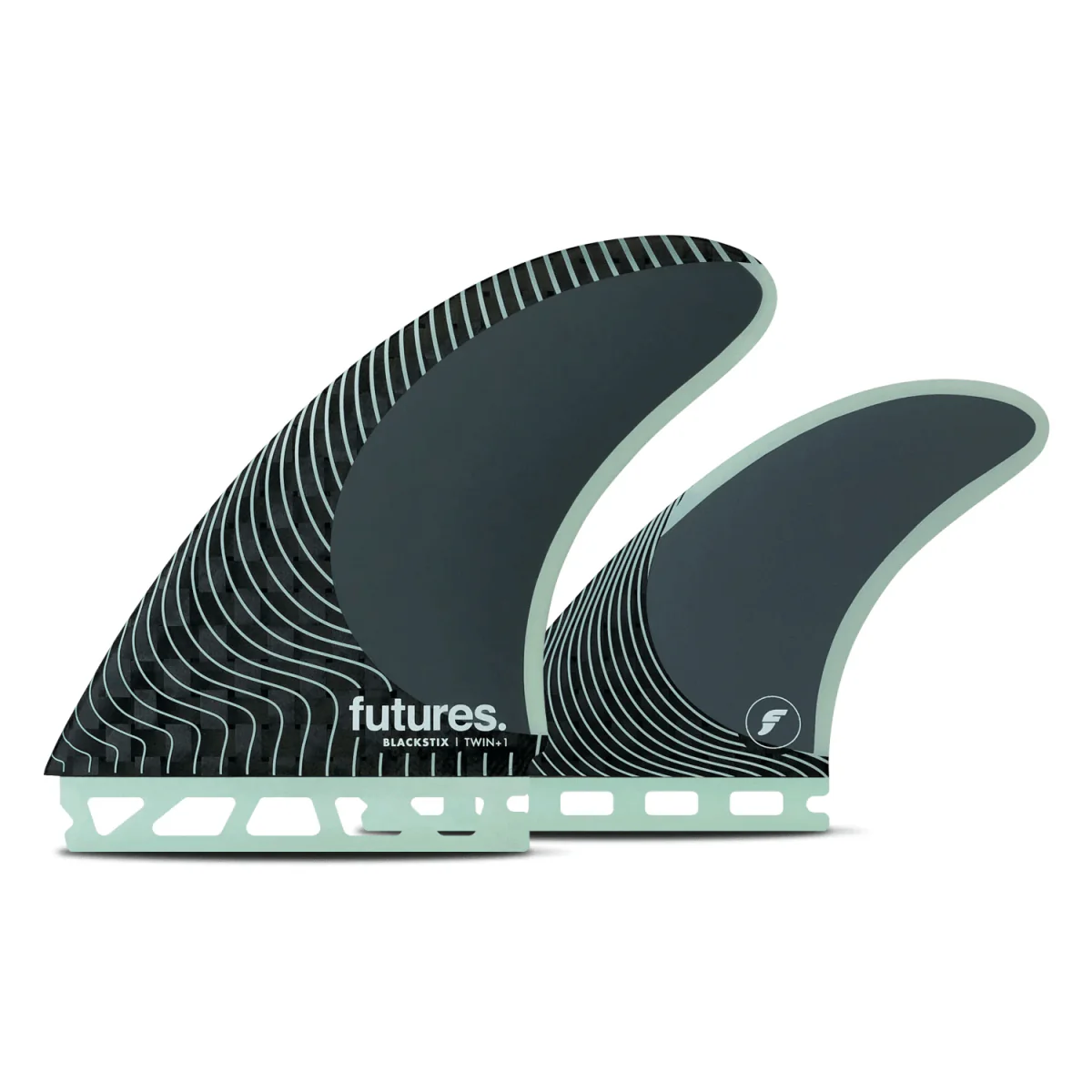 Futures Twin + 1 Blackstix Surf Fins Frost