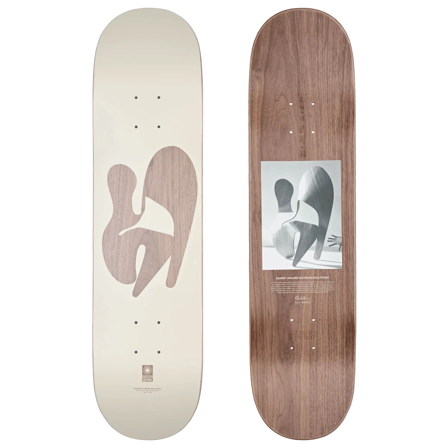 Globe Eames Silhouette Skate Deck Plywood Sculpture 8.0"