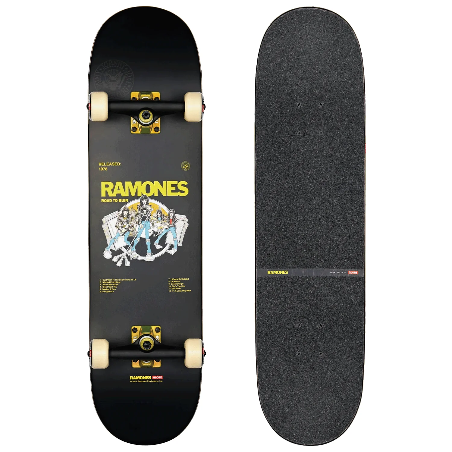 Globe G2 Ramones Skate Complete Road To Ruin 8.25"