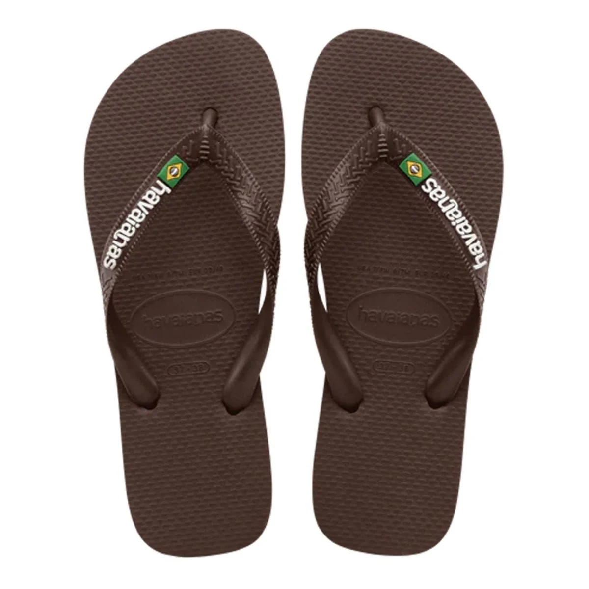 Havaianas Brazil Logo Sandal Dark Brown/White