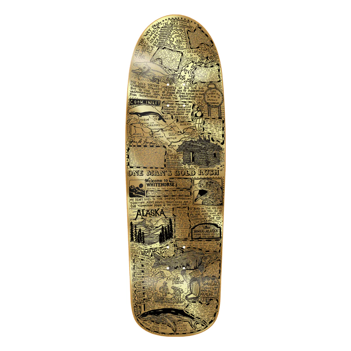 Heroin Craig Question Gold Rush Skate Deck Gold Foil 10"