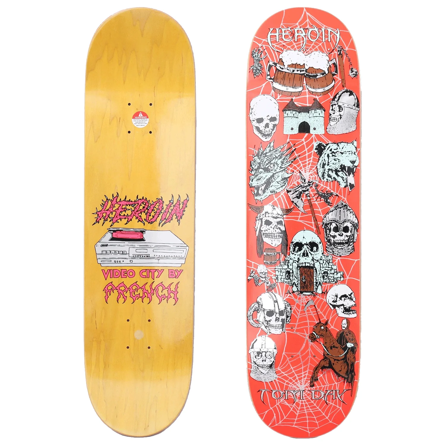 Heroin Video City Skate Deck Tom Day 8.5"