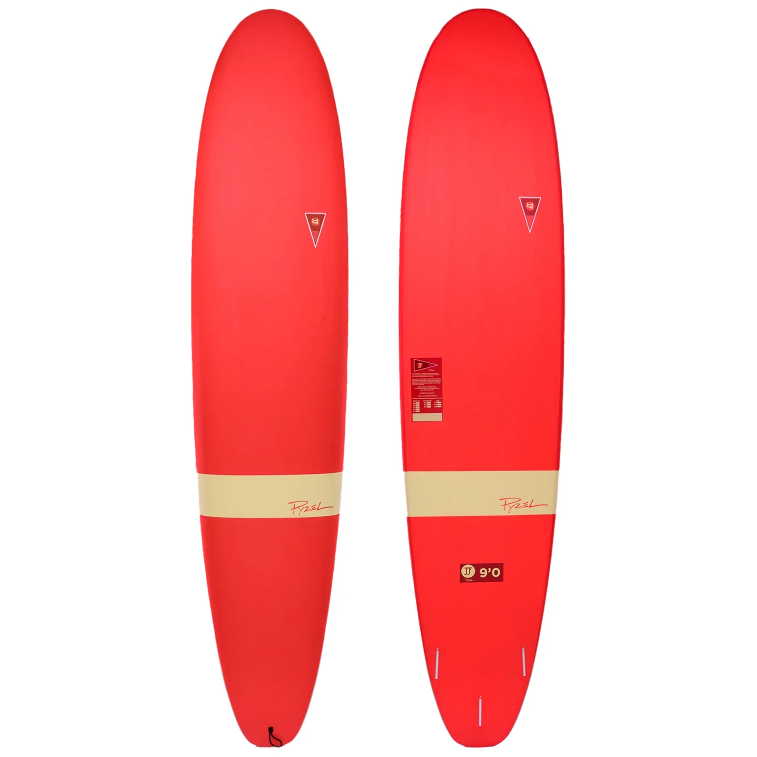 JJF by Pyzel Log Surfboard Red 9'0"