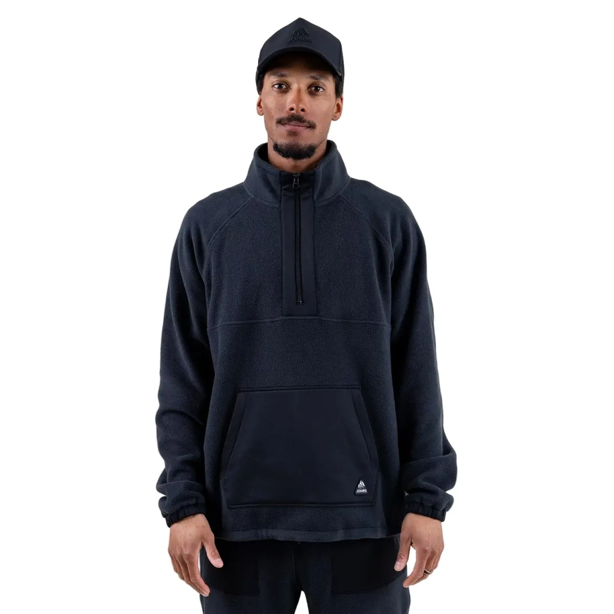 Jones Men's Lodge Half Zip Recycled Anorak 2026 Stealth Black