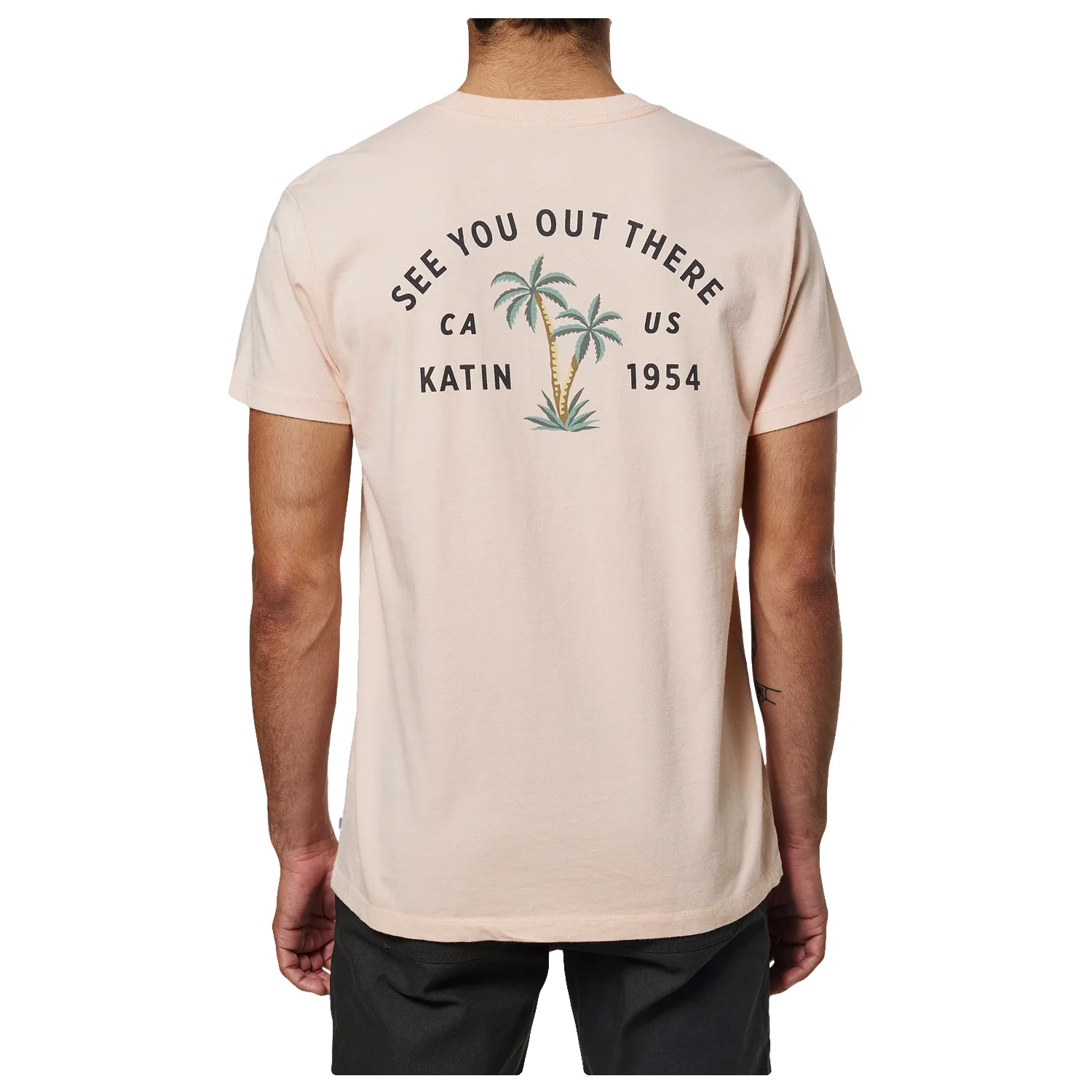 Katin Men's Bermuda T Shirt Pink Sand Wash