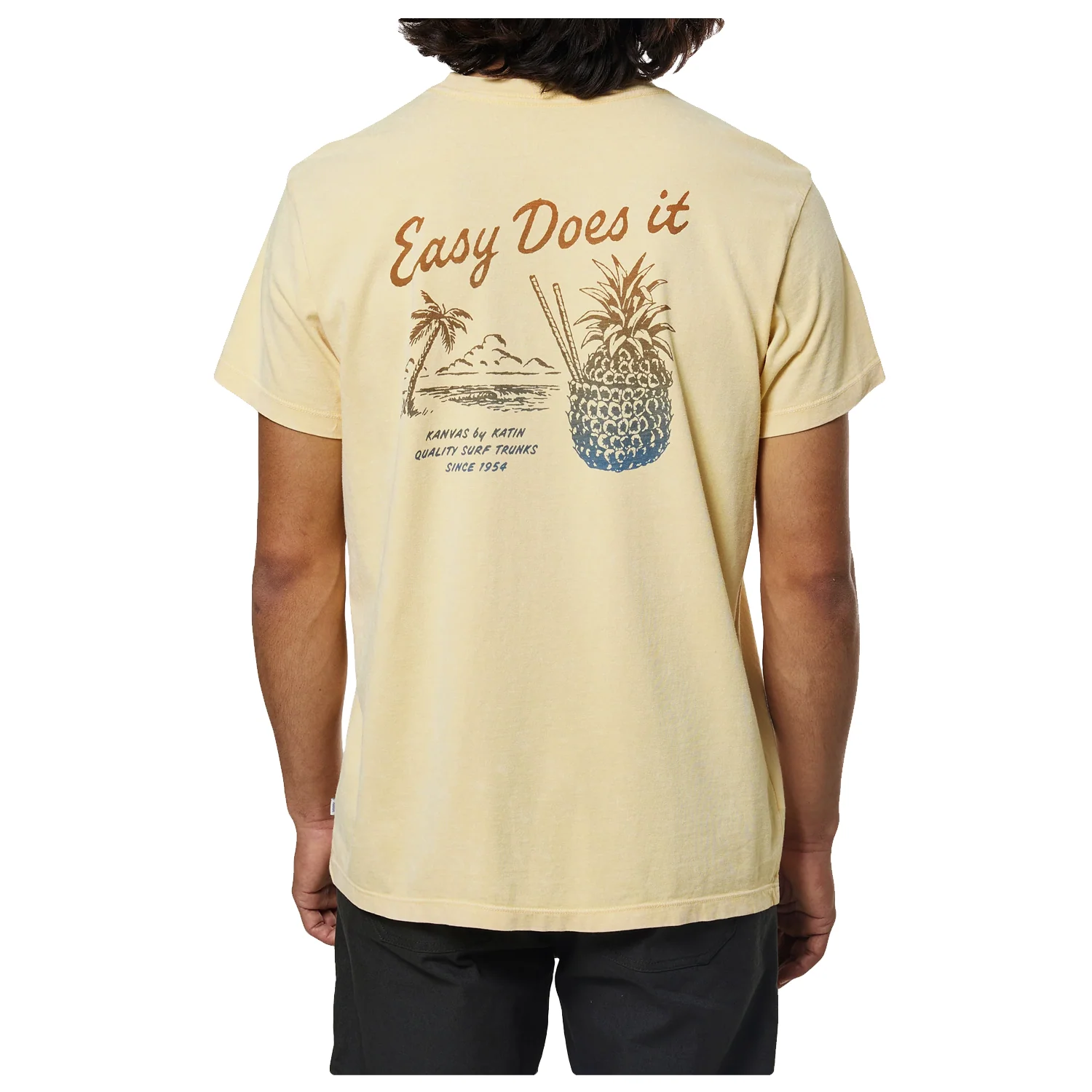 Katin Men's Pina T Shirt Sun Yellow Sand Wash