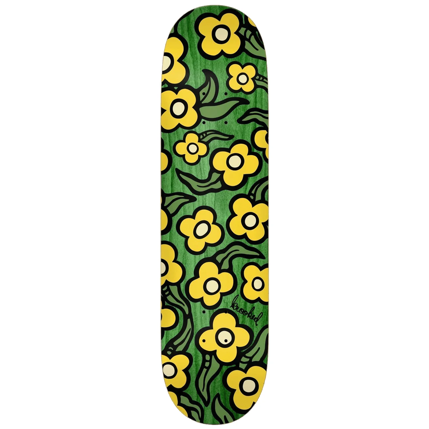Krooked Team Wild Style Flowers Skate Deck 7.75