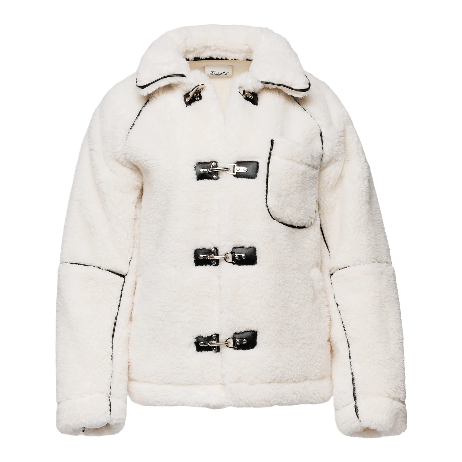 Kuwalla-Tee Women's Ellie Sherpa Coat Cream/Black