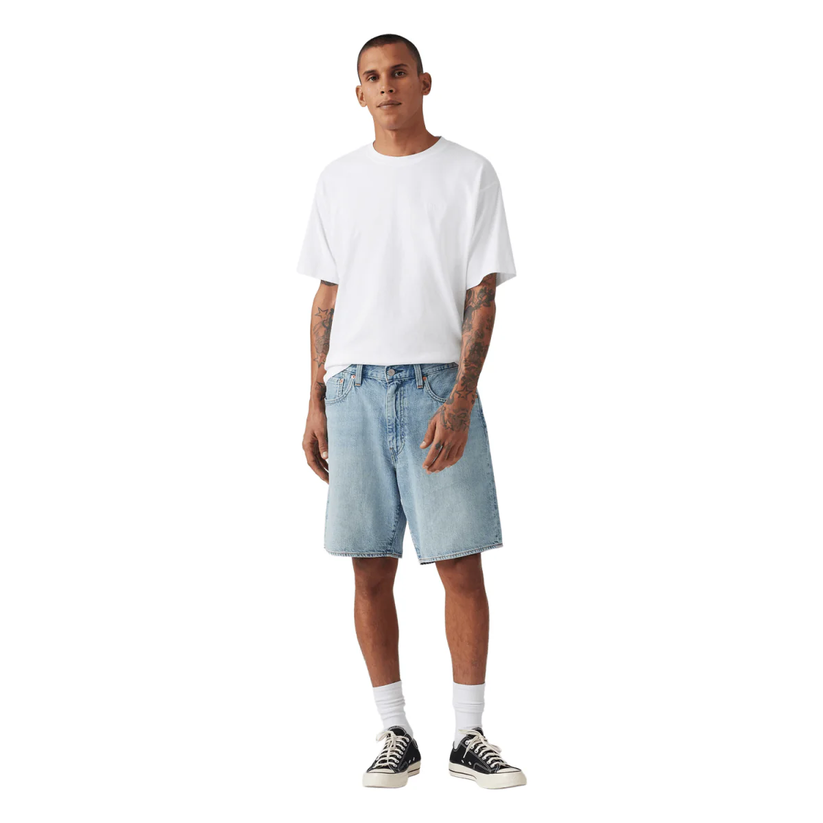 Levis Men's 468 Loose Rewrite Hope Short Light Indigo