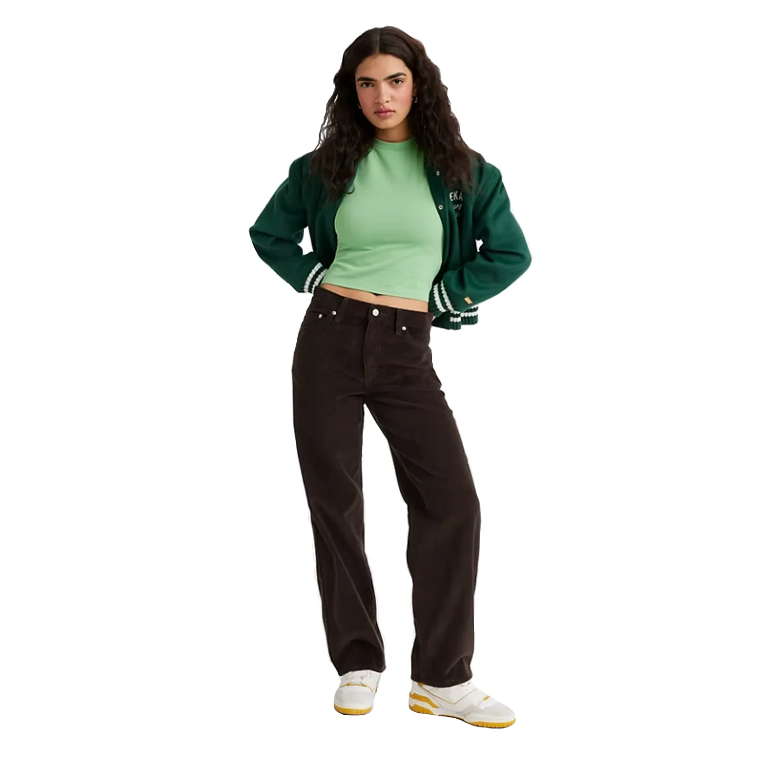 Levis Women's Baggy Corduroy Dad Pant Mole