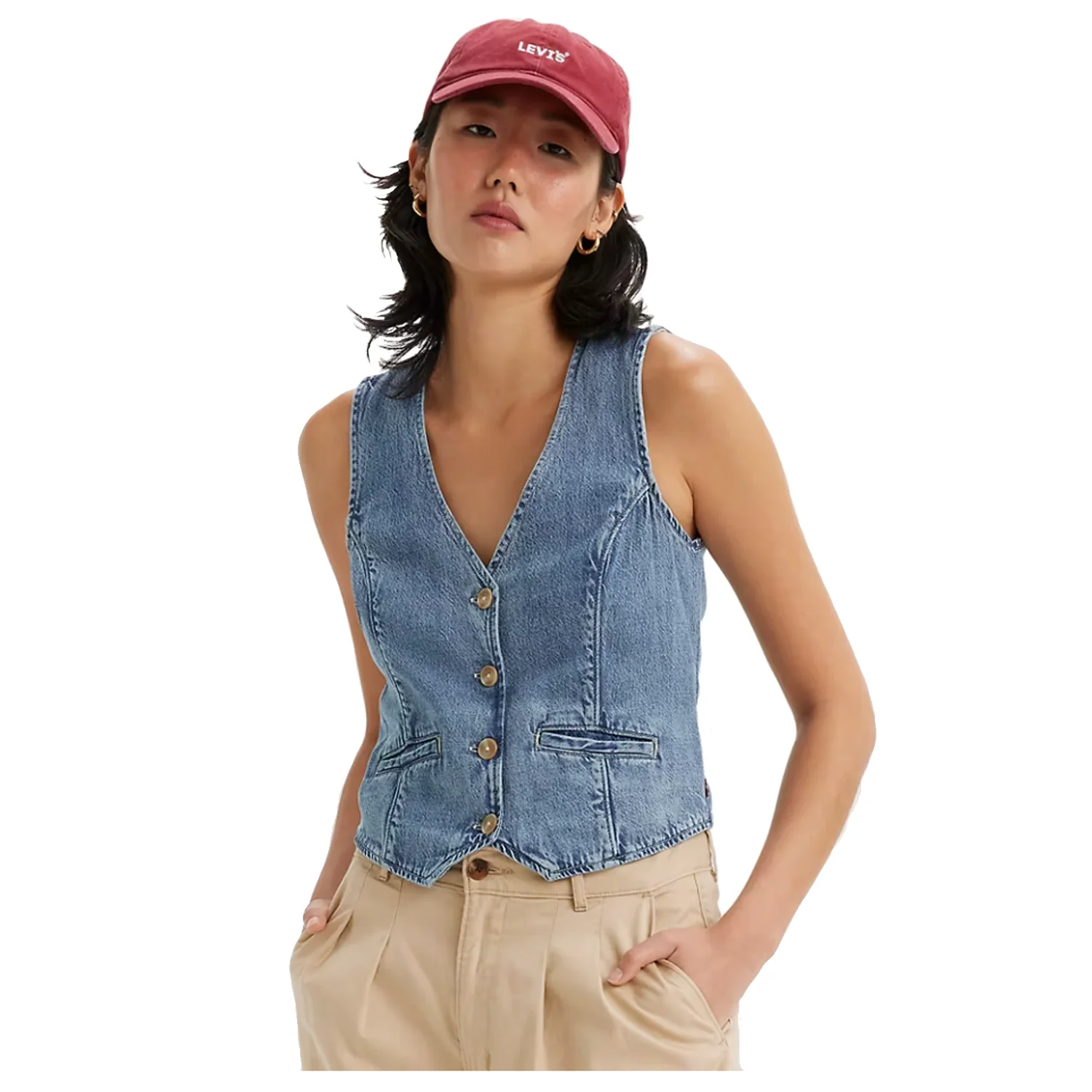 Levis Women's Jaylah Vest Leave It Better Orbit Heather