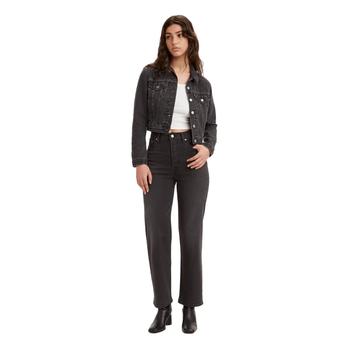 Levis Women's Ribcage Straight Ankle Pant Just A Sec