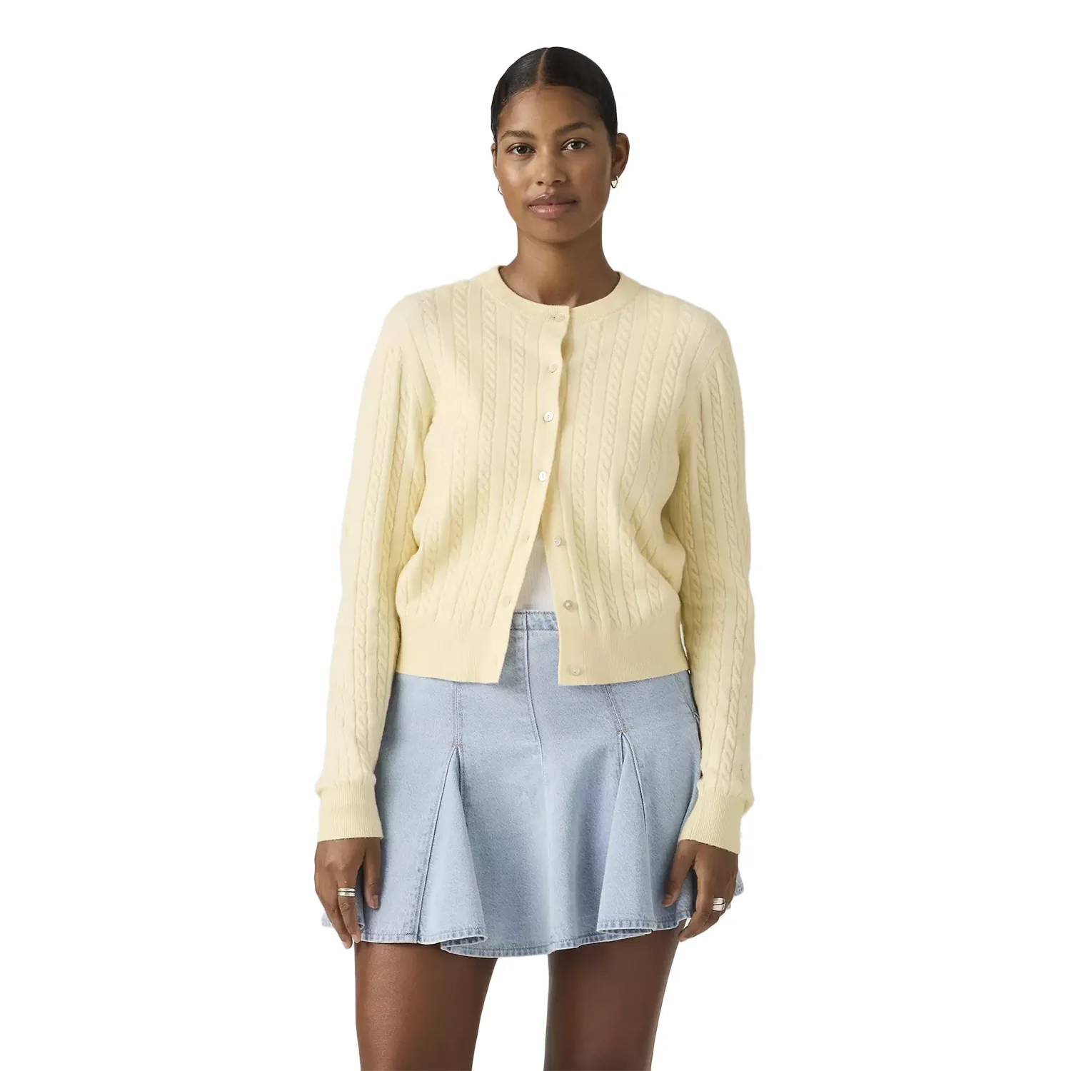 Levis Women's Super Soft Crewneck Cardi Rutabaga